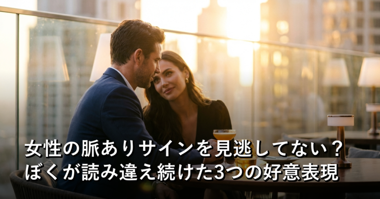 女性の「好き」は言葉に出ない。ぼくはそれをずっと読み間違えていた