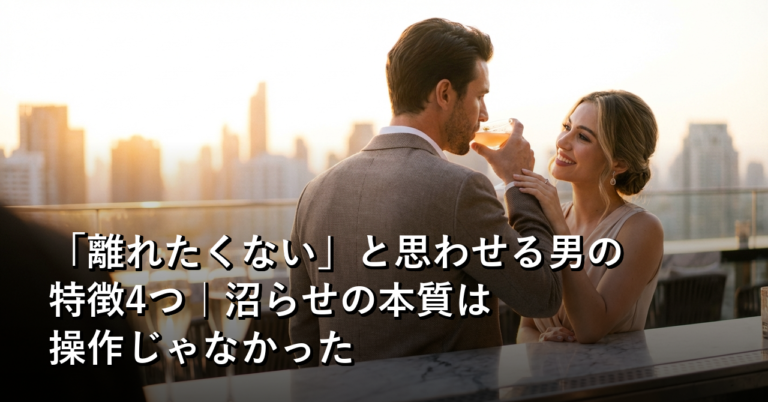 依存される男になる必要はない。でも「離れたくない」と思わせる男には、なれる