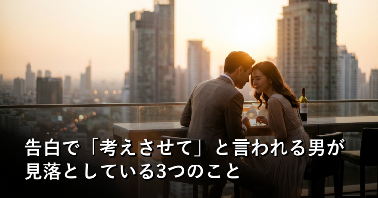 2回「考えさせて」と言われたぼくが、告白の"前"を変えた話