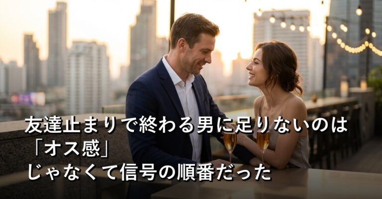 ぼくに足りなかったのはオス感じゃない。"ある信号"を送る順番だった