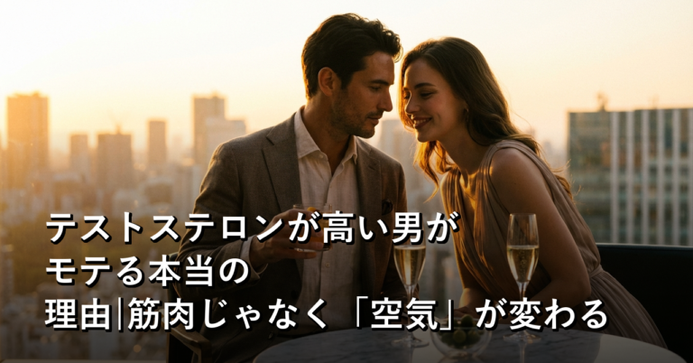 テストステロンが高い男がモテる本当の理由|筋肉じゃなく「空気」が変わる