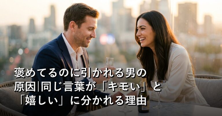 褒めてるのに引かれる男の原因|同じ言葉が「キモい」と「嬉しい」に分かれる理由