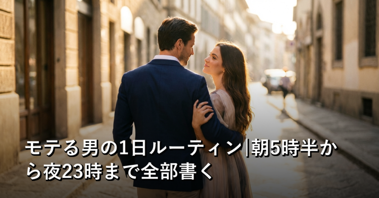 モテる男の1日ルーティン|朝5時半から夜23時まで全部書く