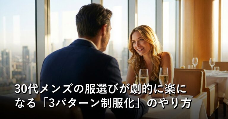 30代メンズの服選びが劇的に楽になる「3パターン制服化」のやり方