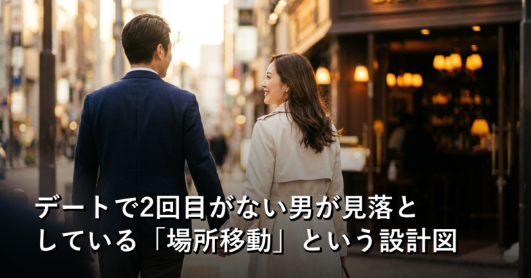 デートで2回目がない男が見落としている「場所移動」という設計図