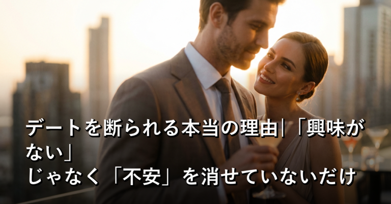 女性が"二人で会う"を断るとき、理由は興味がないからじゃなかった
