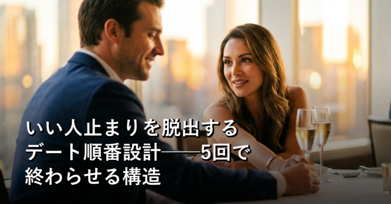 5回デートして全部「いい人どまり」だったぼくが、デートの順番を変えた話