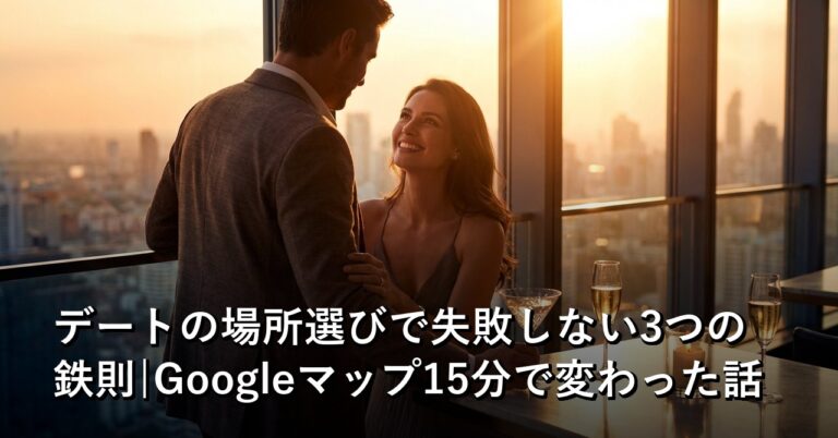 デートの場所選びで失敗しない3つの鉄則|Googleマップ15分で変わった話