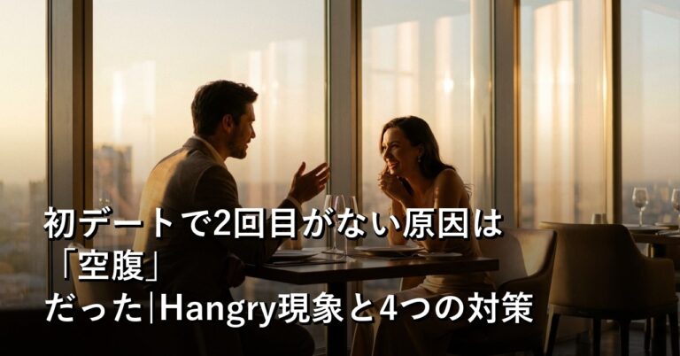 初デートで2回目がない原因は「空腹」だった|Hangry現象と4つの対策