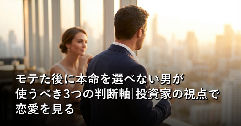モテてからが、一番難しかった——「投資の目」で本命を選んだ話