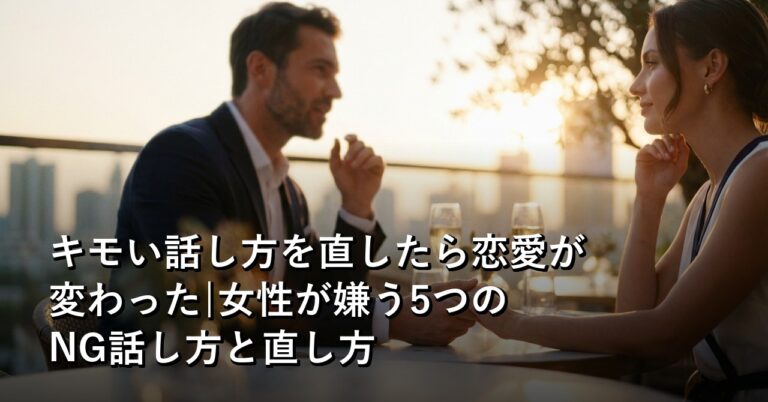 「話し方がキモい」に気づいた日から、ぼくの恋愛は変わった