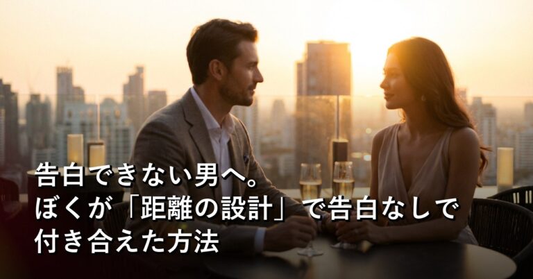 告白なしで付き合えた。ぼくがやったのは「距離の設計」だった