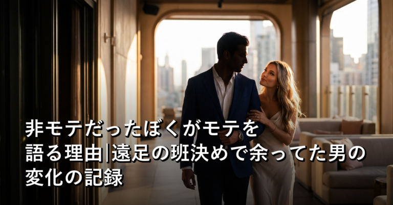 非モテだったぼくがモテを語る理由|遠足の班決めで余ってた男の変化の記録